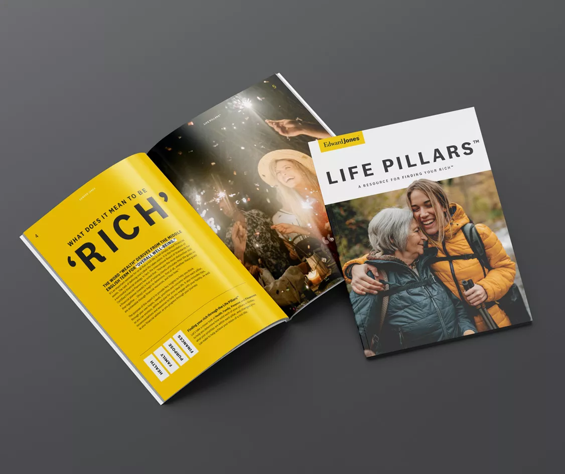  Books showing what does it mean to be rich quote and Life pillars
